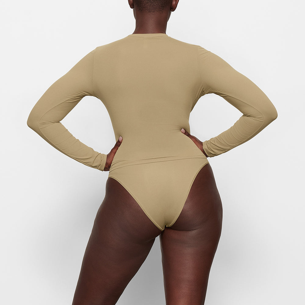 Skims FITS EVERYBODY LONG SLEEVE T-shirt Khaki | 25OFJWXYB