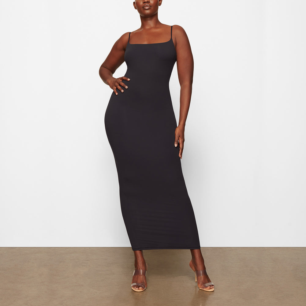 Skims FITS EVERYBODY LONG SLIP Jurk Zwart | 96RAEGWFH