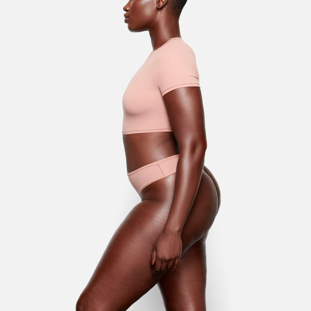 Skims FITS EVERYBODY SUPER CROPPED T-shirt Roze | 31UKGQLAX