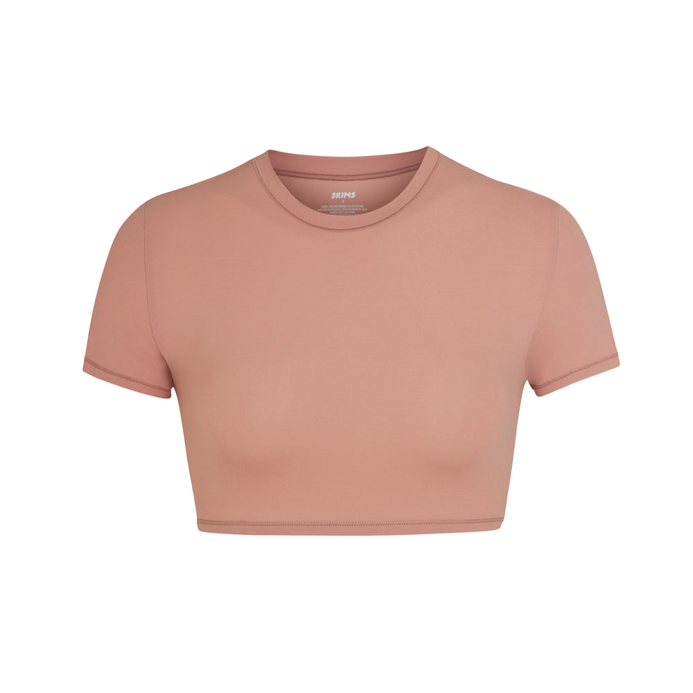 Skims FITS EVERYBODY SUPER CROPPED T-shirt Roze | 31UKGQLAX