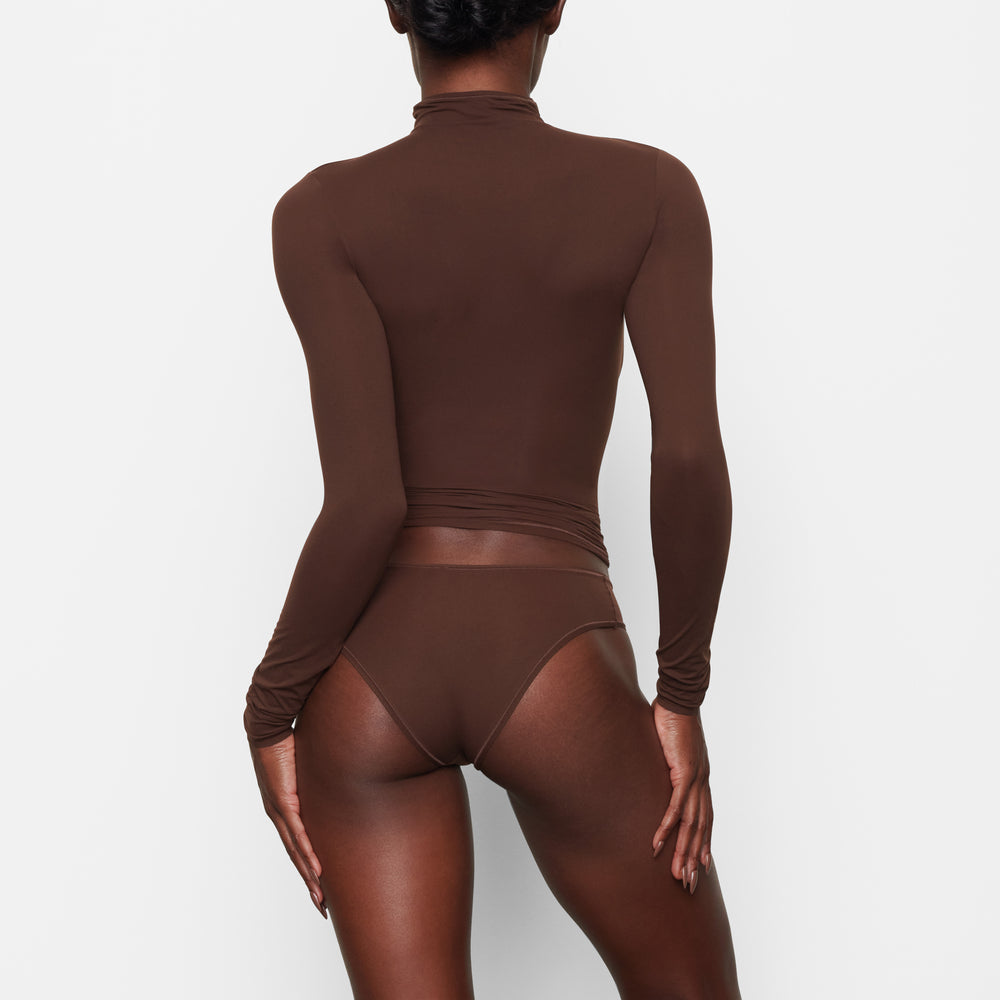 Skims FITS EVERYBODY TURTLENECK T-shirt Chocola | 03LFRPJAI