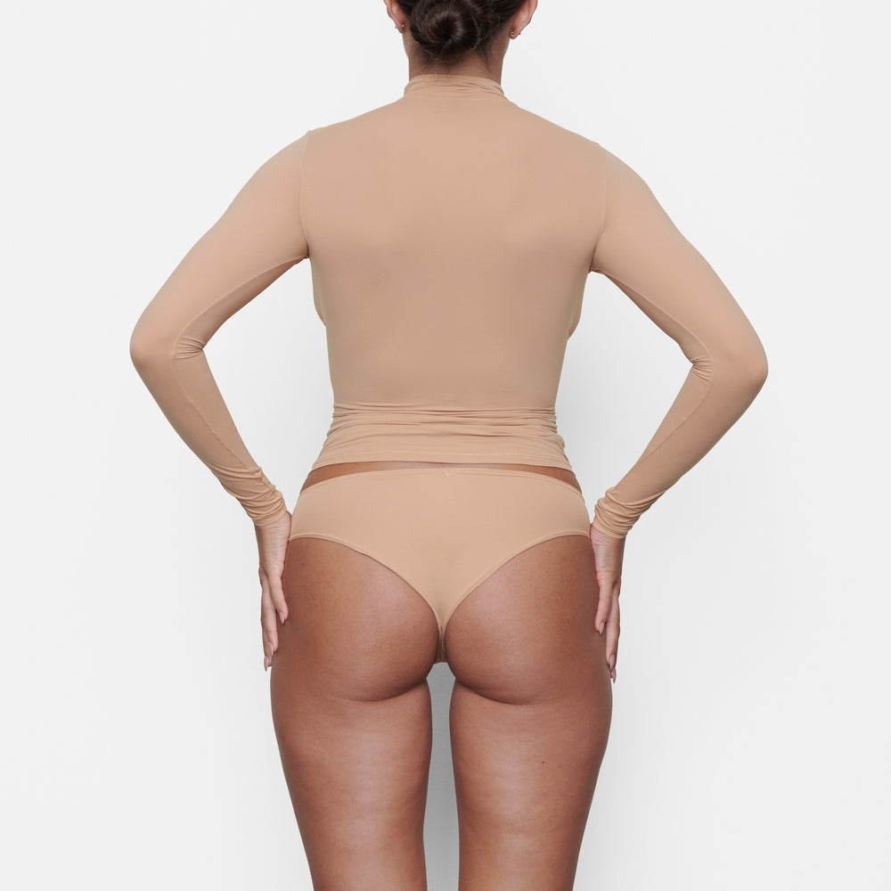 Skims FITS EVERYBODY TURTLENECK T-shirt Beige | 50PJVIAHQ