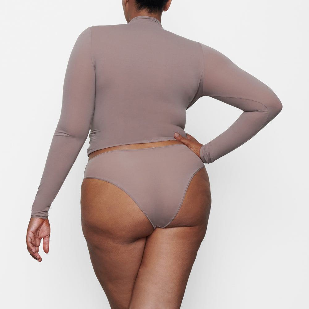 Skims FITS EVERYBODY TURTLENECK T-shirt Bruin | 83EDAPYWF