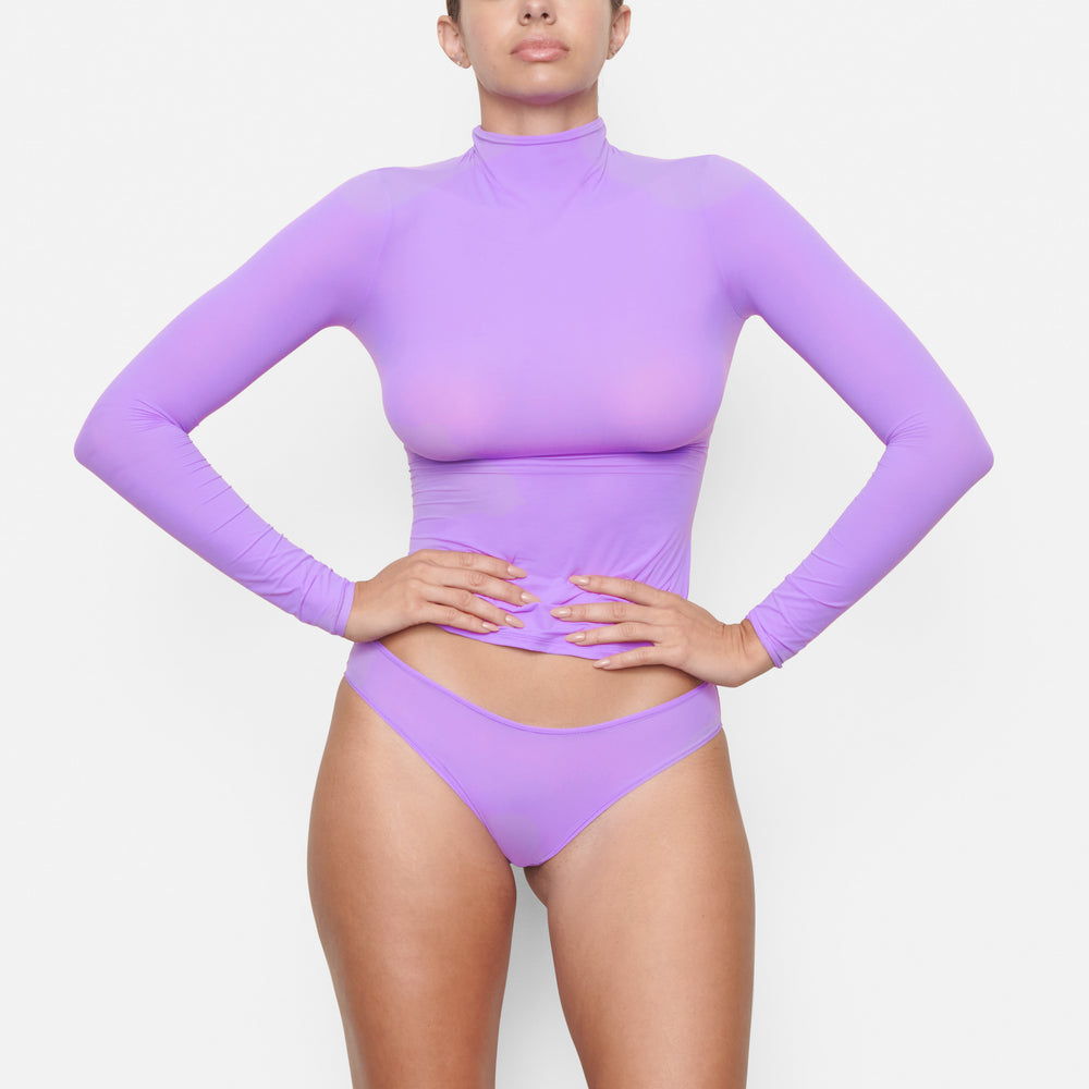 Skims FITS EVERYBODY TURTLENECK T-shirt Paars | 83SAETPJY