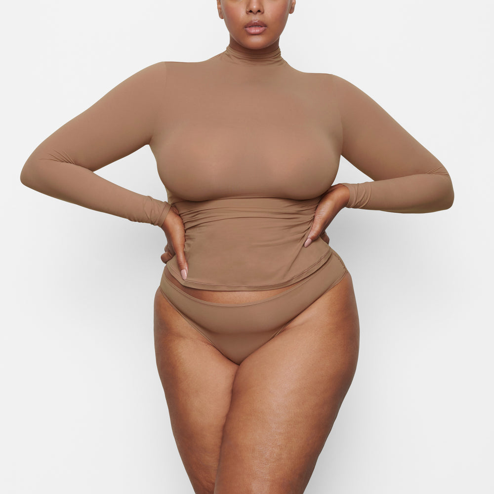 Skims FITS EVERYBODY TURTLENECK T-shirt Abrikoos | 97QKJCLEY