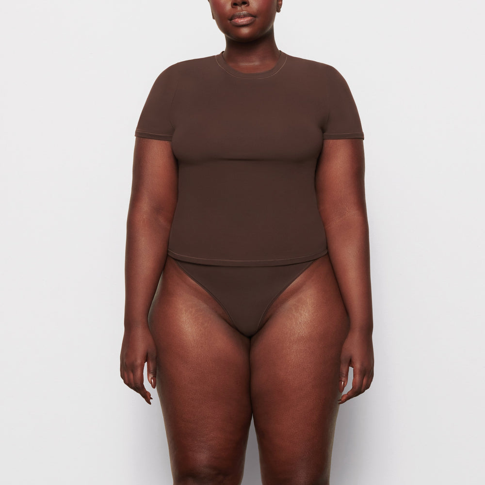 Skims FITS EVERYBODY T-shirt Chocola | 48EPKDGTJ