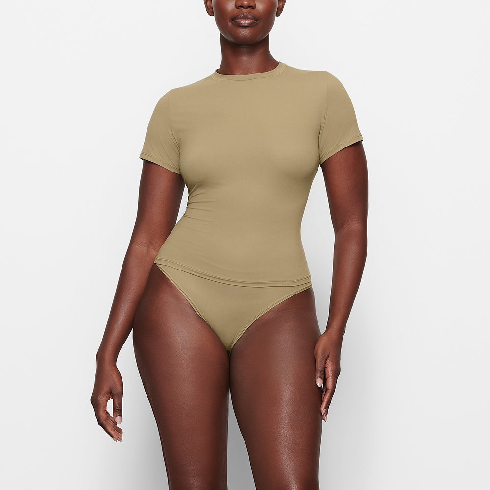 Skims FITS EVERYBODY T-shirt Khaki | 87MBEZWPA
