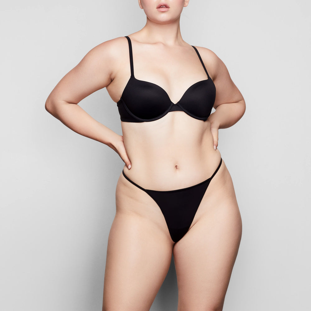 Skims FITS EVERYBODY T-shirt Push Up Bra Zwart | 21KFAIVPT