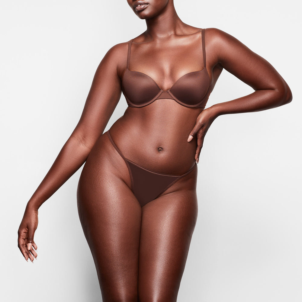 Skims FITS EVERYBODY T-shirt Push Up Bra Chocola | 63RBSMTQZ