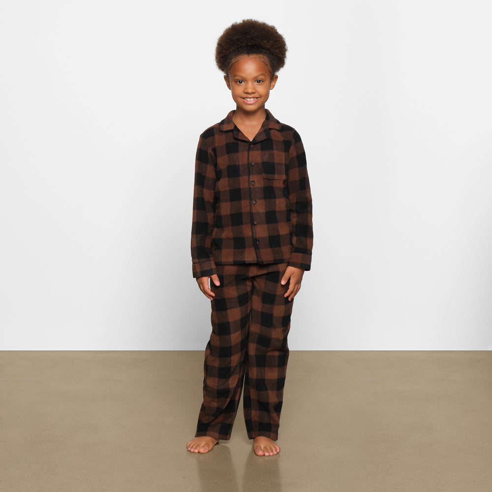 Skims FLEECE SLEEP SET Kinderen Bruin | 49HWEGXNP