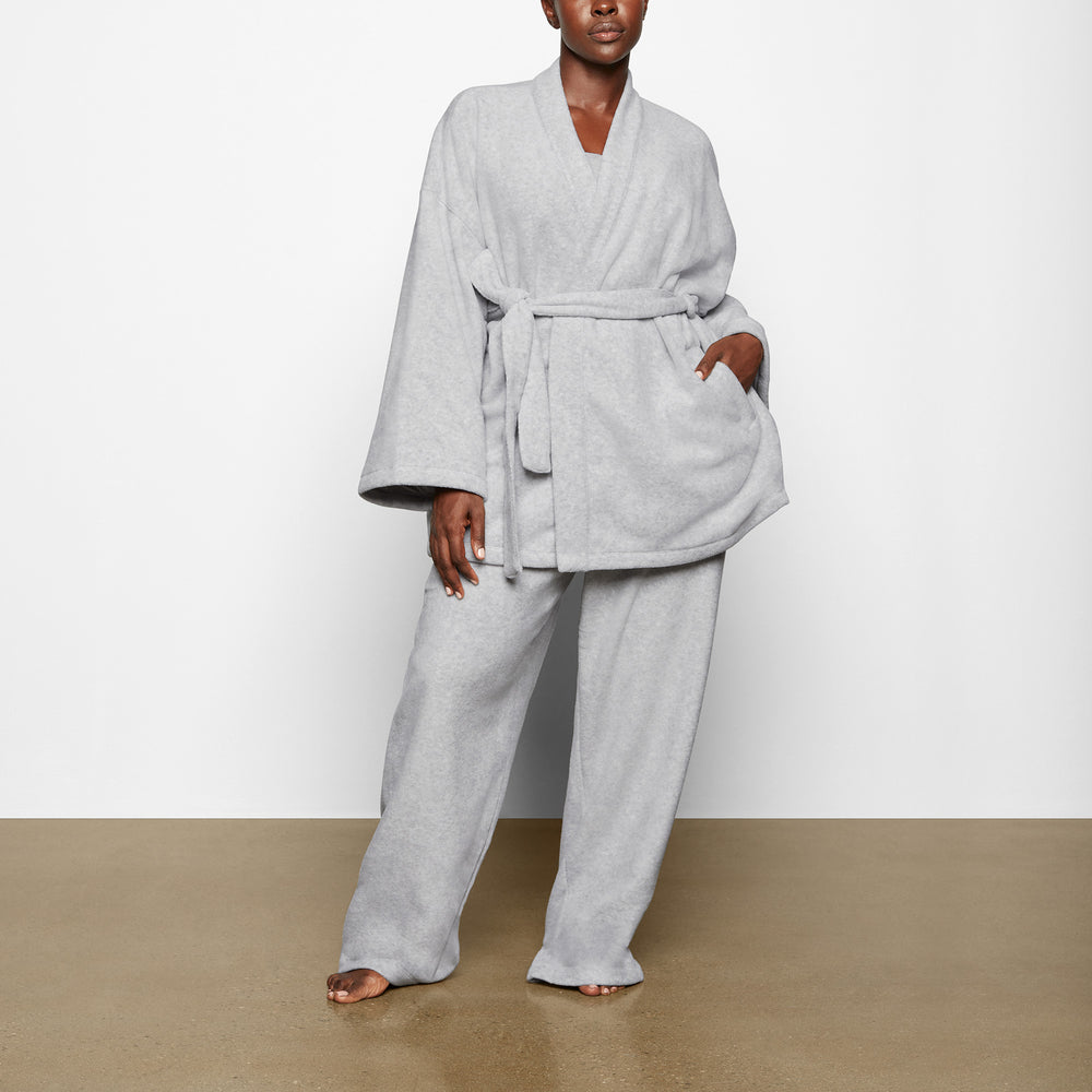 Skims FLEECE WRAP Jas Lichtgrijs | 08ILCWMGO