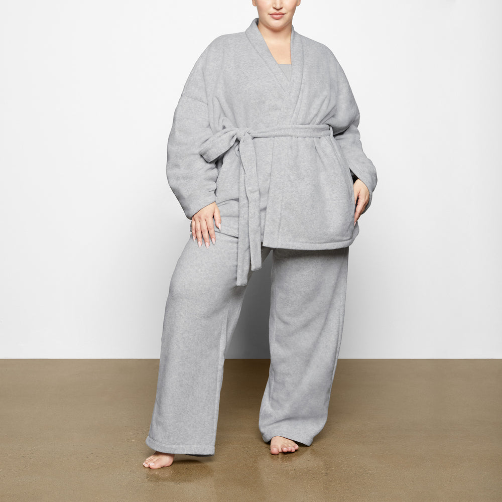 Skims FLEECE WRAP Jas Lichtgrijs | 08ILCWMGO