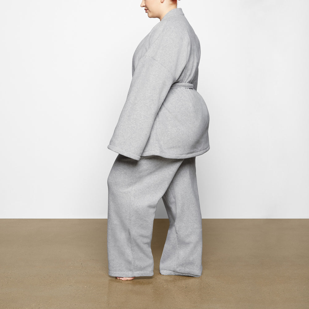 Skims FLEECE WRAP Jas Lichtgrijs | 08ILCWMGO