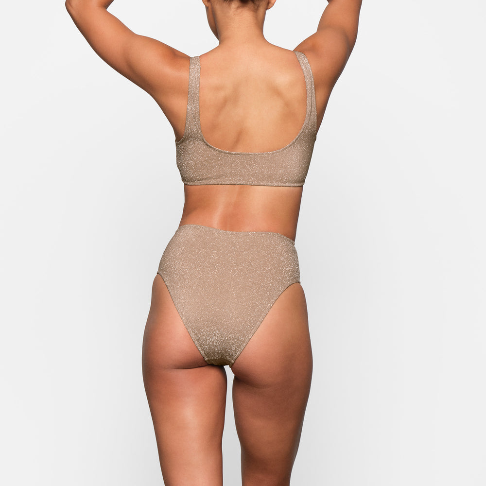 Skims GLITTER SWIM MID WAIST BOTTOM Two Pieces Abrikoos | 51VCYLEWQ