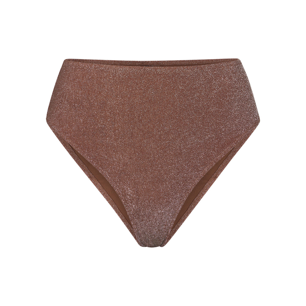 Skims GLITTER SWIM MID WAIST BOTTOM Two Pieces Bruin | 82WBEZAKY