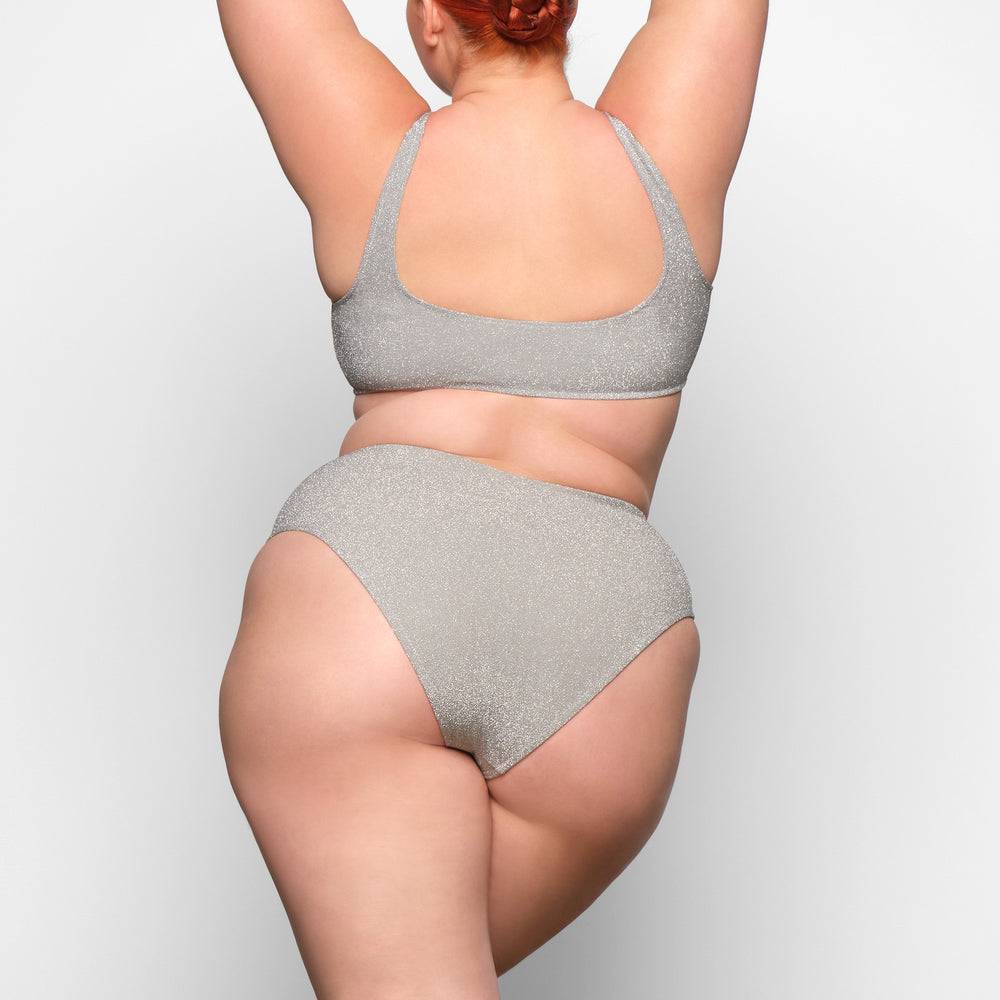 Skims GLITTER SWIM MID WAIST BOTTOM Two Pieces Grijs | 90PJOCKNZ