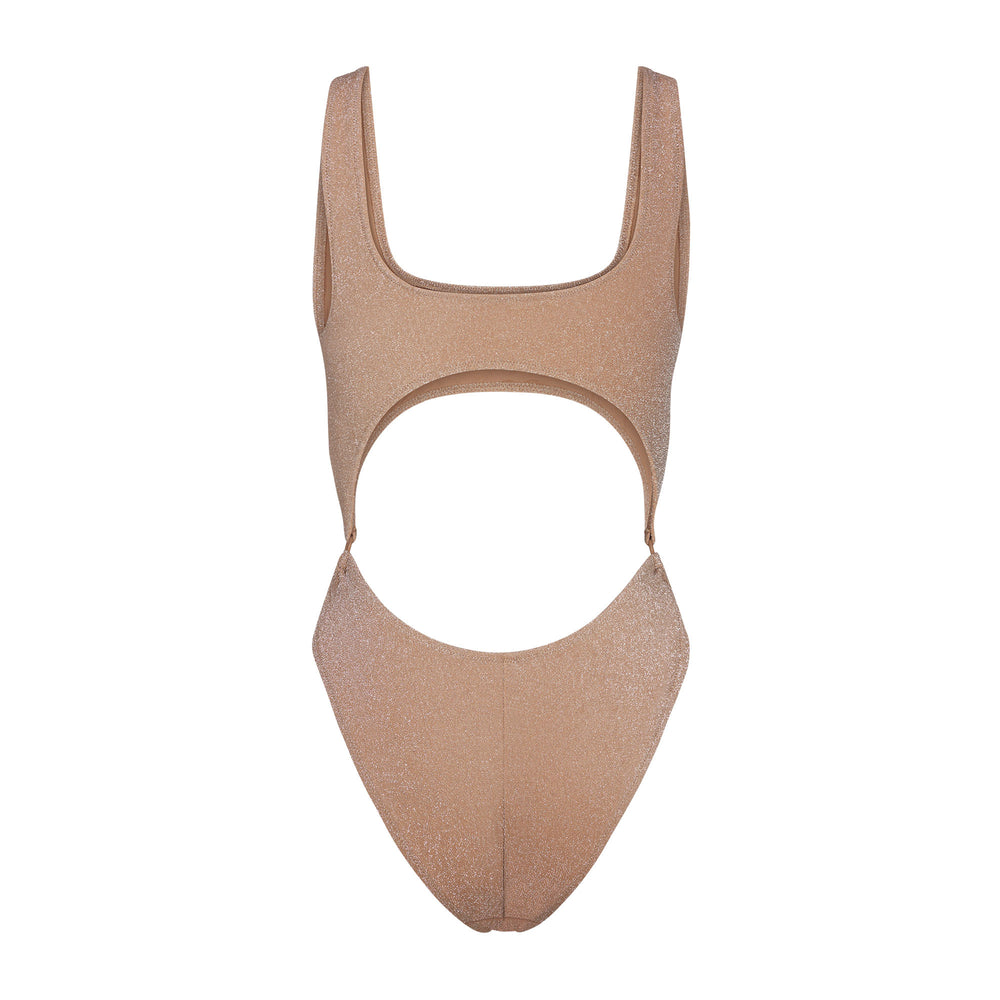 Skims GLITTER SWIM MONOKINI One Piece Abrikoos | 09YEQHWDG