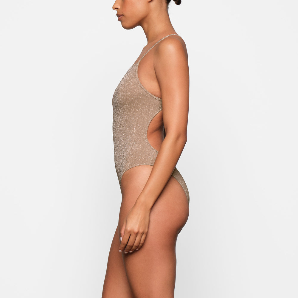 Skims GLITTER SWIM One Piece Abrikoos | 81RIXBPOK