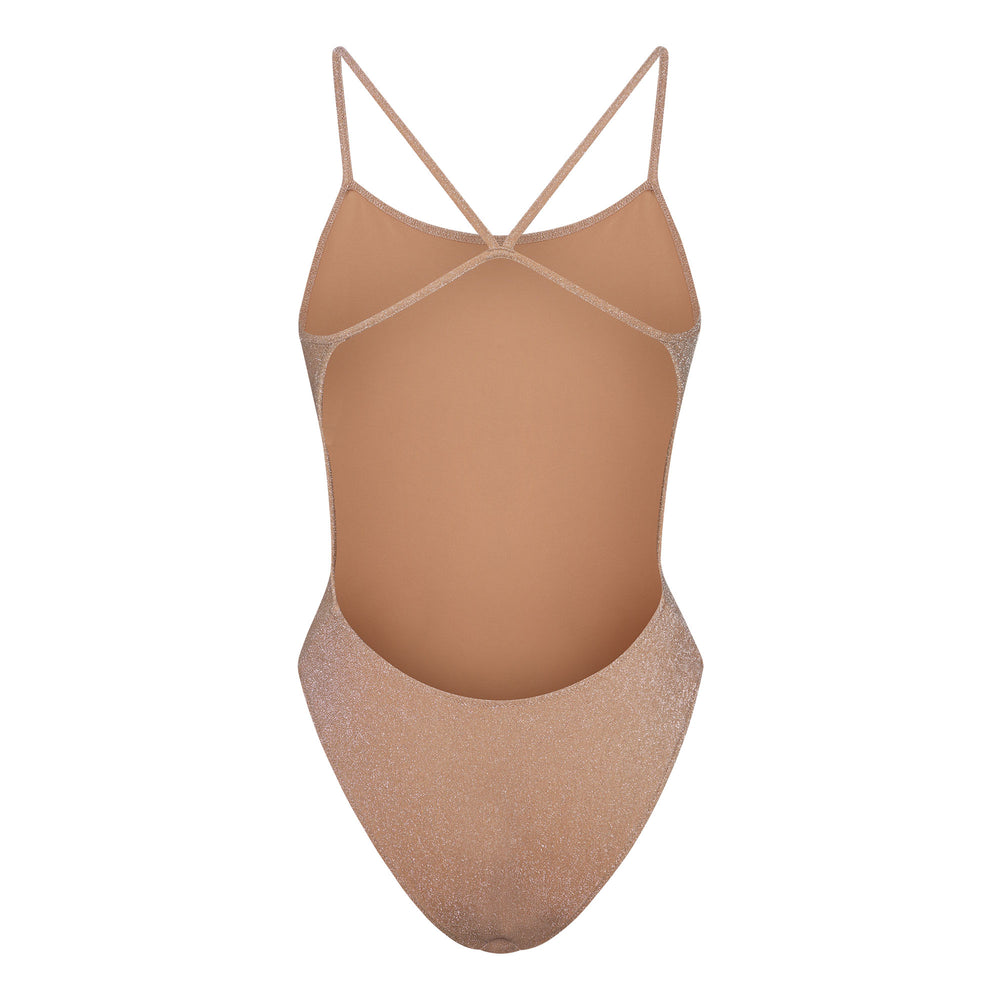 Skims GLITTER SWIM One Piece Abrikoos | 81RIXBPOK