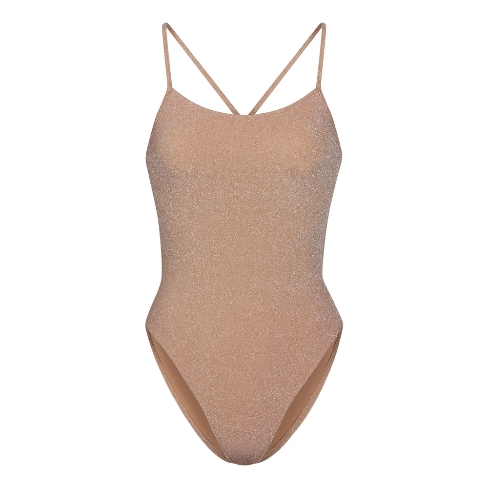 Skims GLITTER SWIM One Piece Abrikoos | 81RIXBPOK