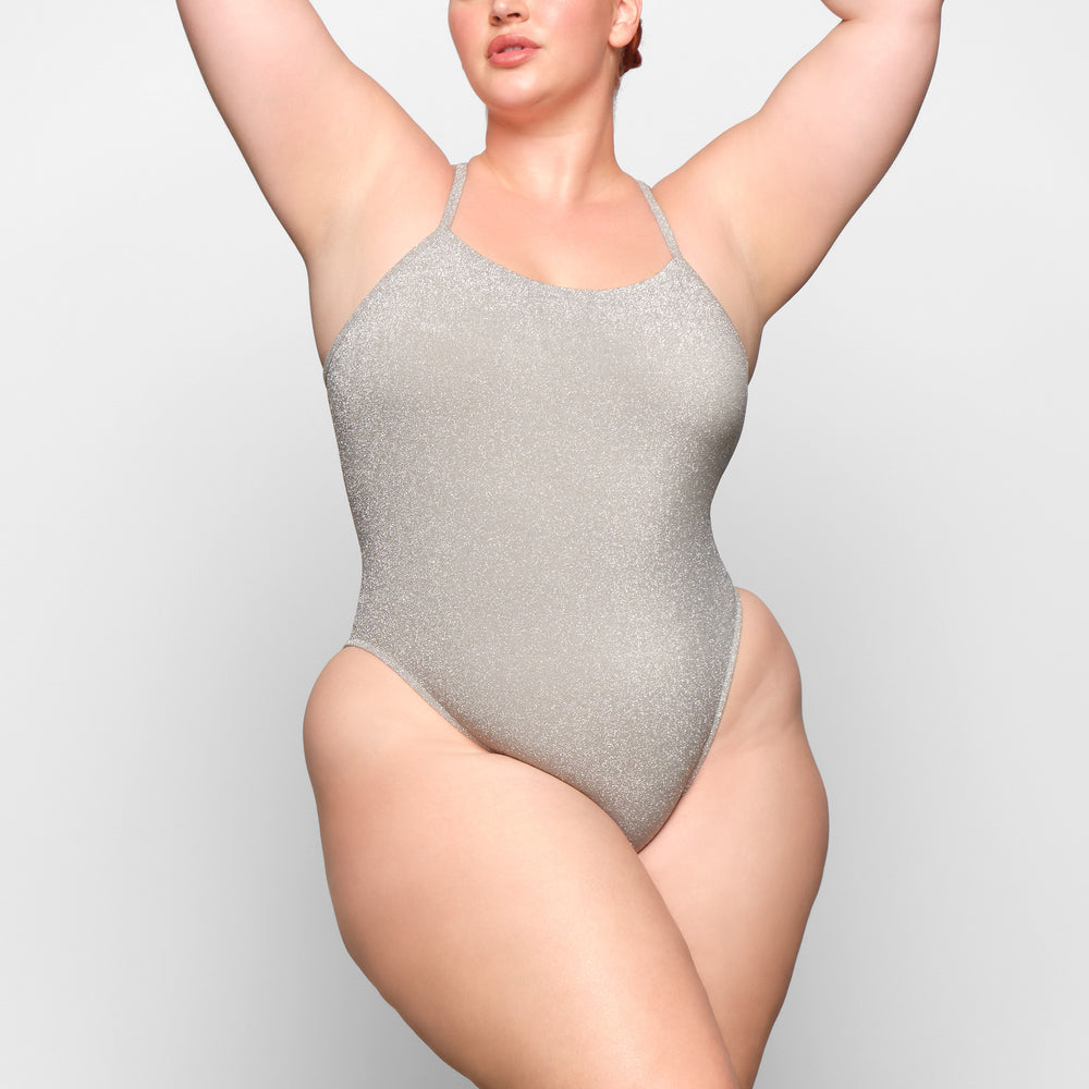 Skims GLITTER SWIM One Piece Grijs | 07PFDVKHQ