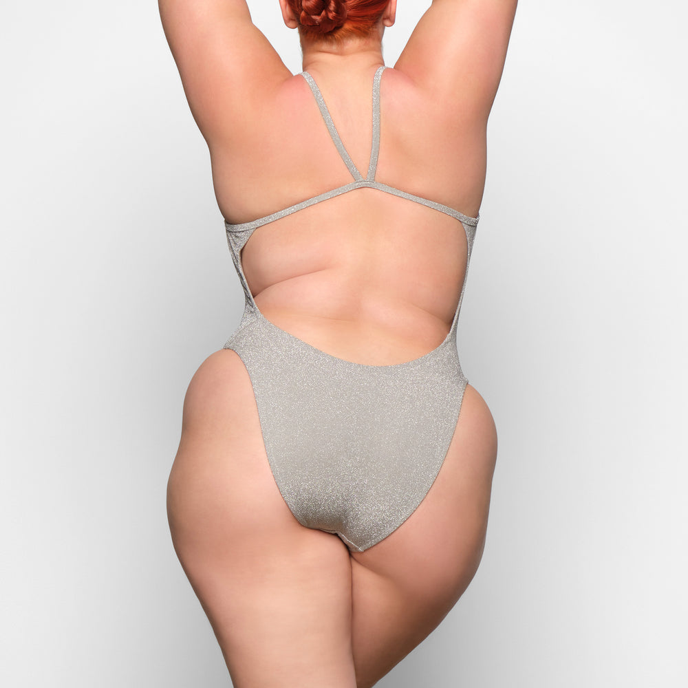 Skims GLITTER SWIM One Piece Grijs | 07PFDVKHQ