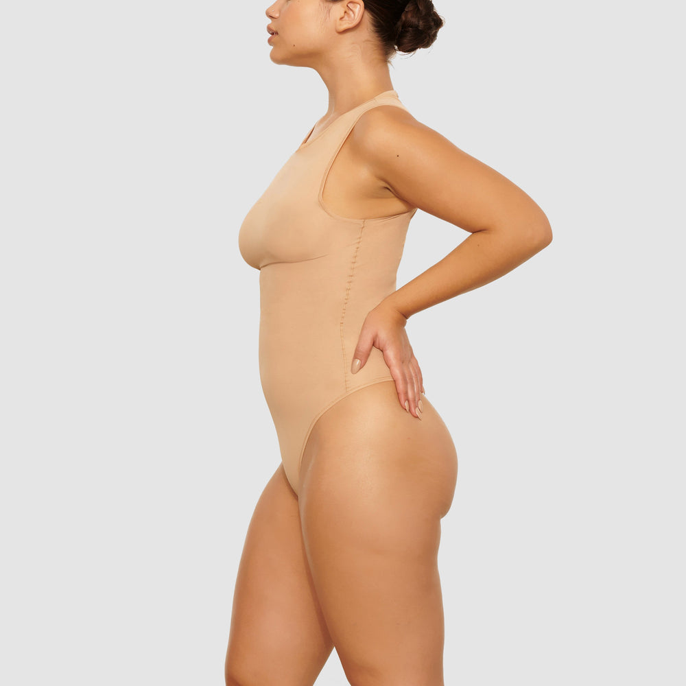 Skims JELLY SHEER CREW NECK Scoop Neck Bra Beige | 70IZNVRLY