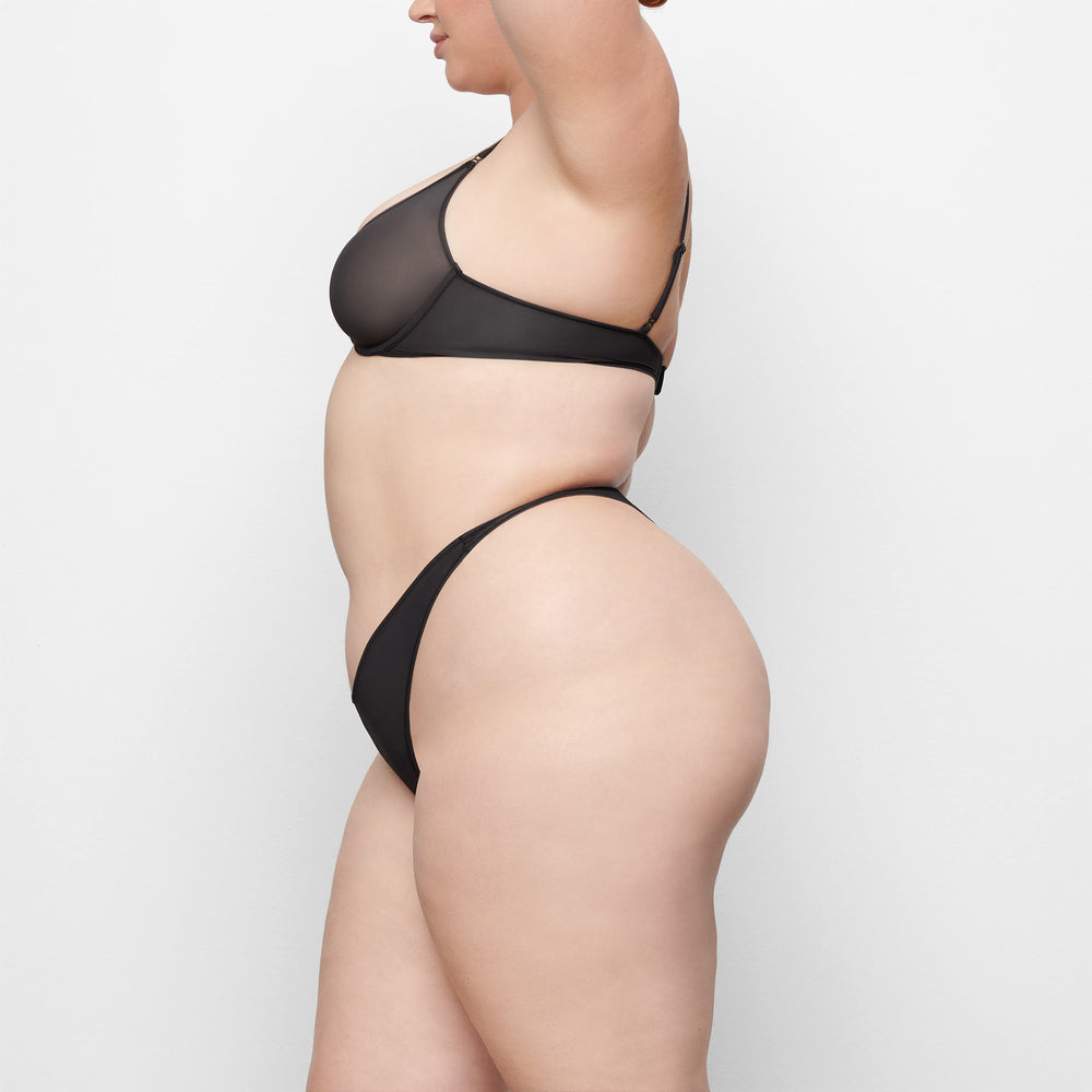 Skims JELLY SHEER DIPPED Thong Zwart | 78TKVGNYO
