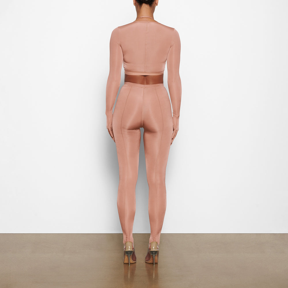 Skims JELLY SHEER FOOTED Leggings Abrikoos | 87SWXPYBV