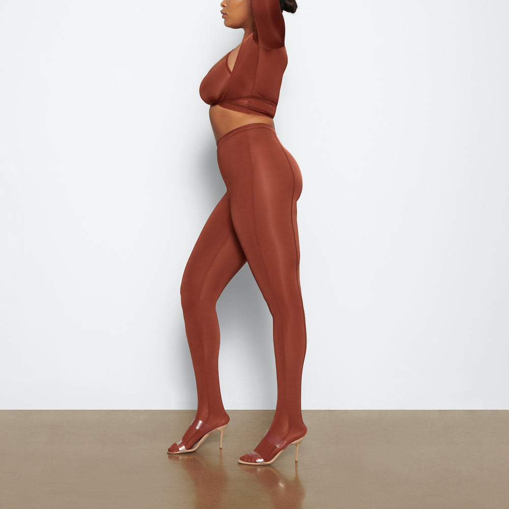 Skims JELLY SHEER FOOTED Leggings Bruin | 94SJIRMPW