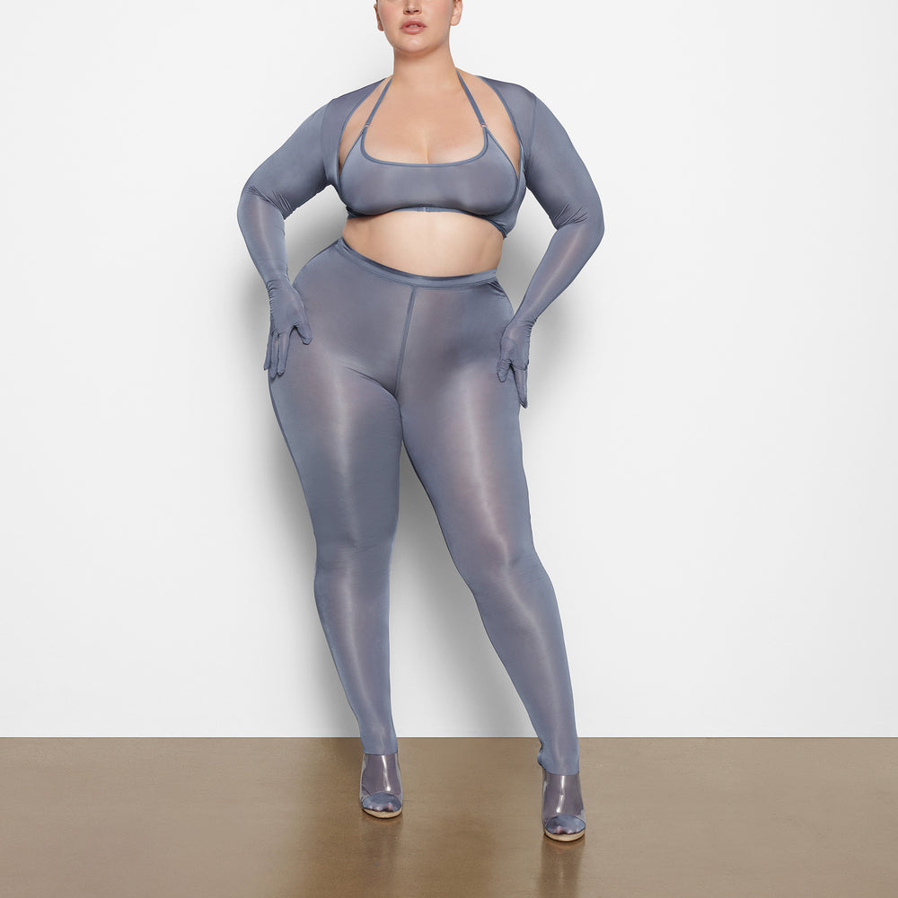 Skims JELLY SHEER FOOTED Leggings Grijs Blauw | 38STPJUYM