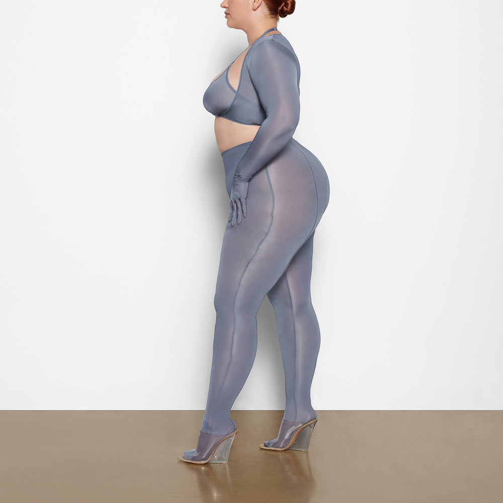 Skims JELLY SHEER FOOTED Leggings Grijs Blauw | 38STPJUYM