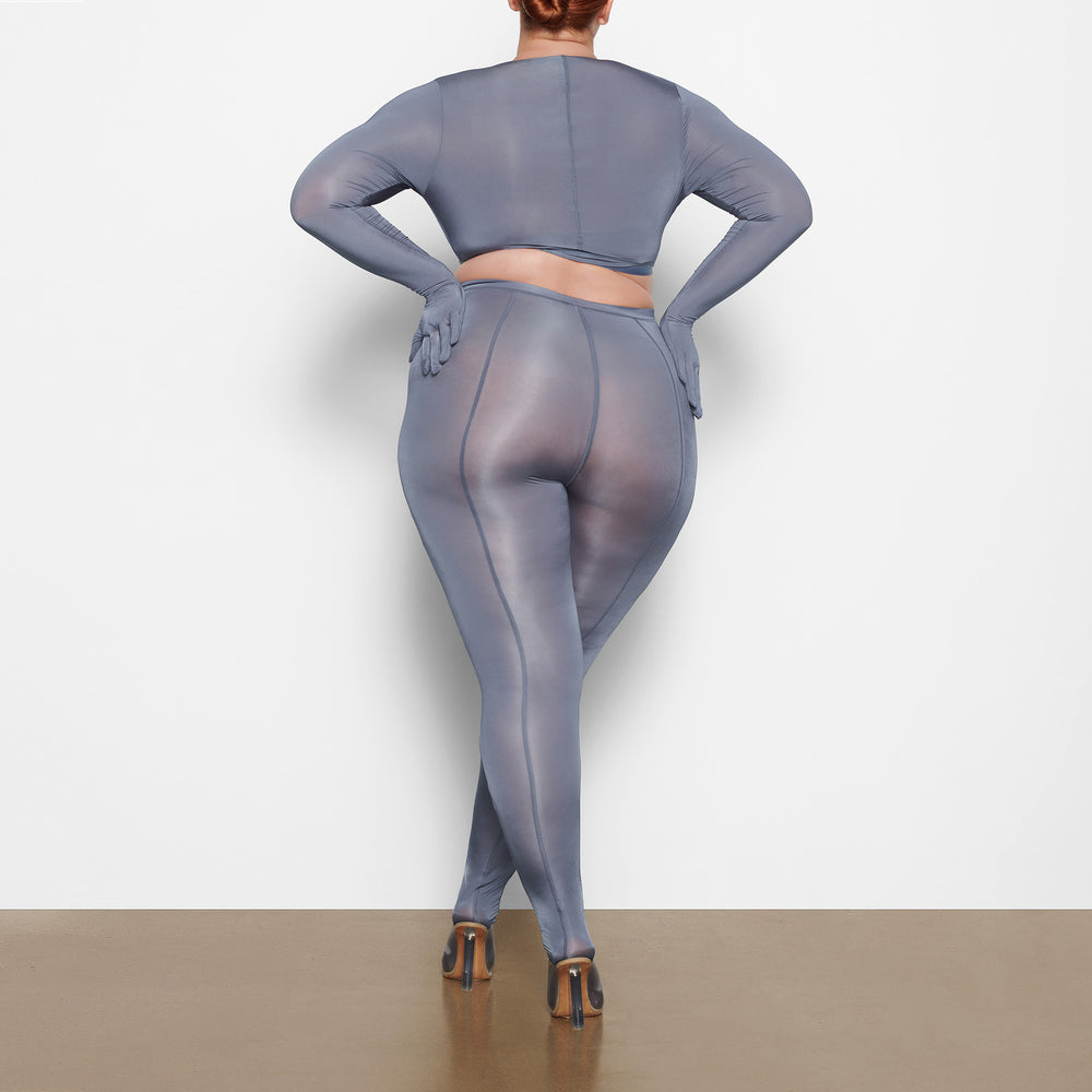 Skims JELLY SHEER FOOTED Leggings Grijs Blauw | 38STPJUYM