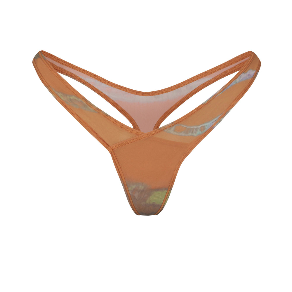 Skims JELLY SHEER HIGH CUT Thong Bruin | 81RIGLXVF