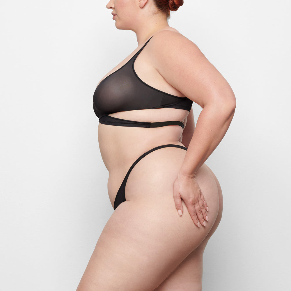 Skims JELLY SHEER HIGH CUT Thong Zwart | 27ZLSGYUR