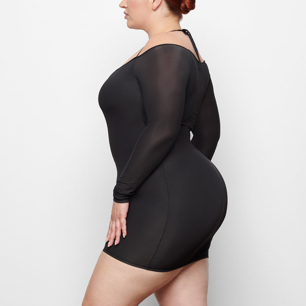 Skims JELLY SHEER OFF THE SHOULDER Jurk Zwart | 52DZKGQYF