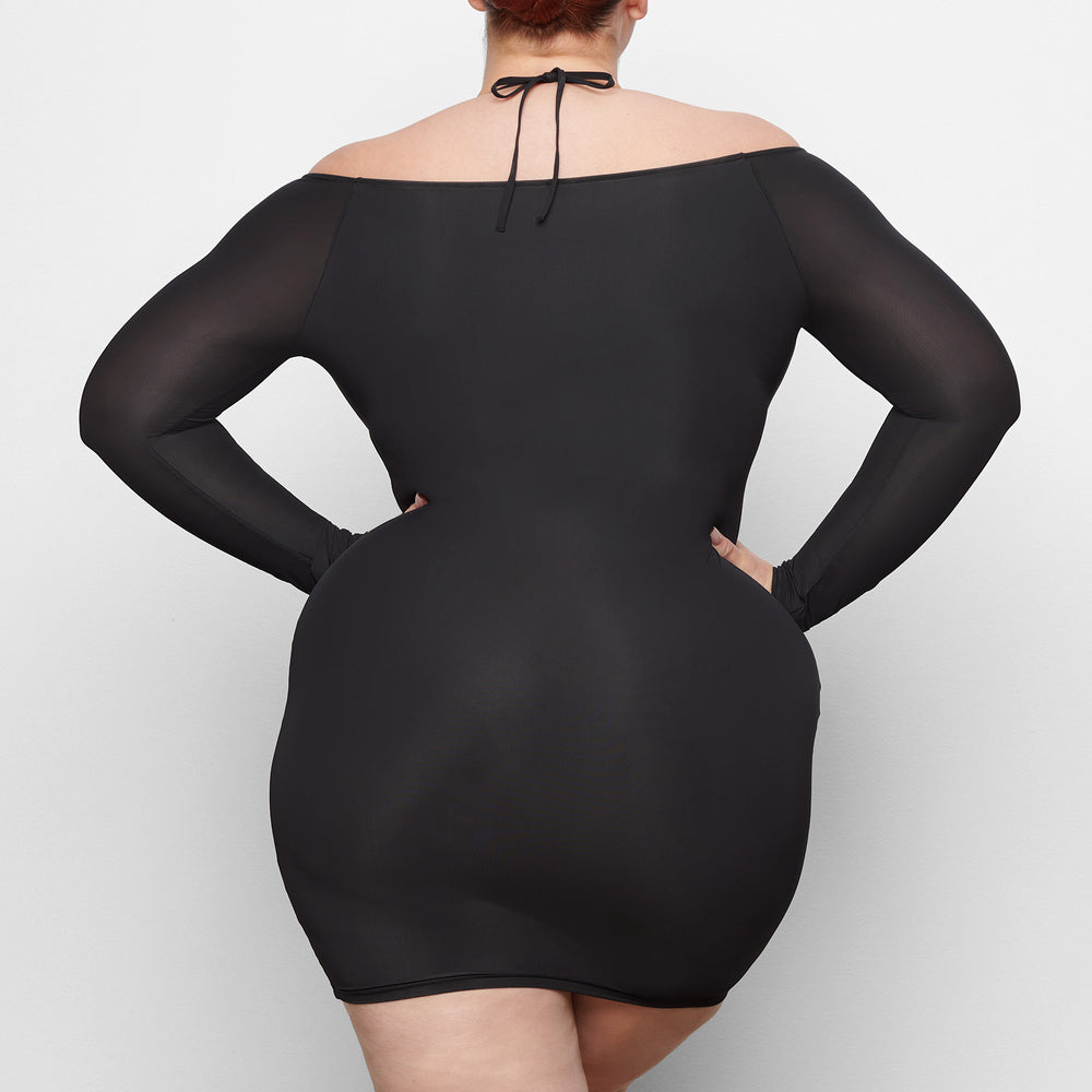 Skims JELLY SHEER OFF THE SHOULDER Jurk Zwart | 52DZKGQYF