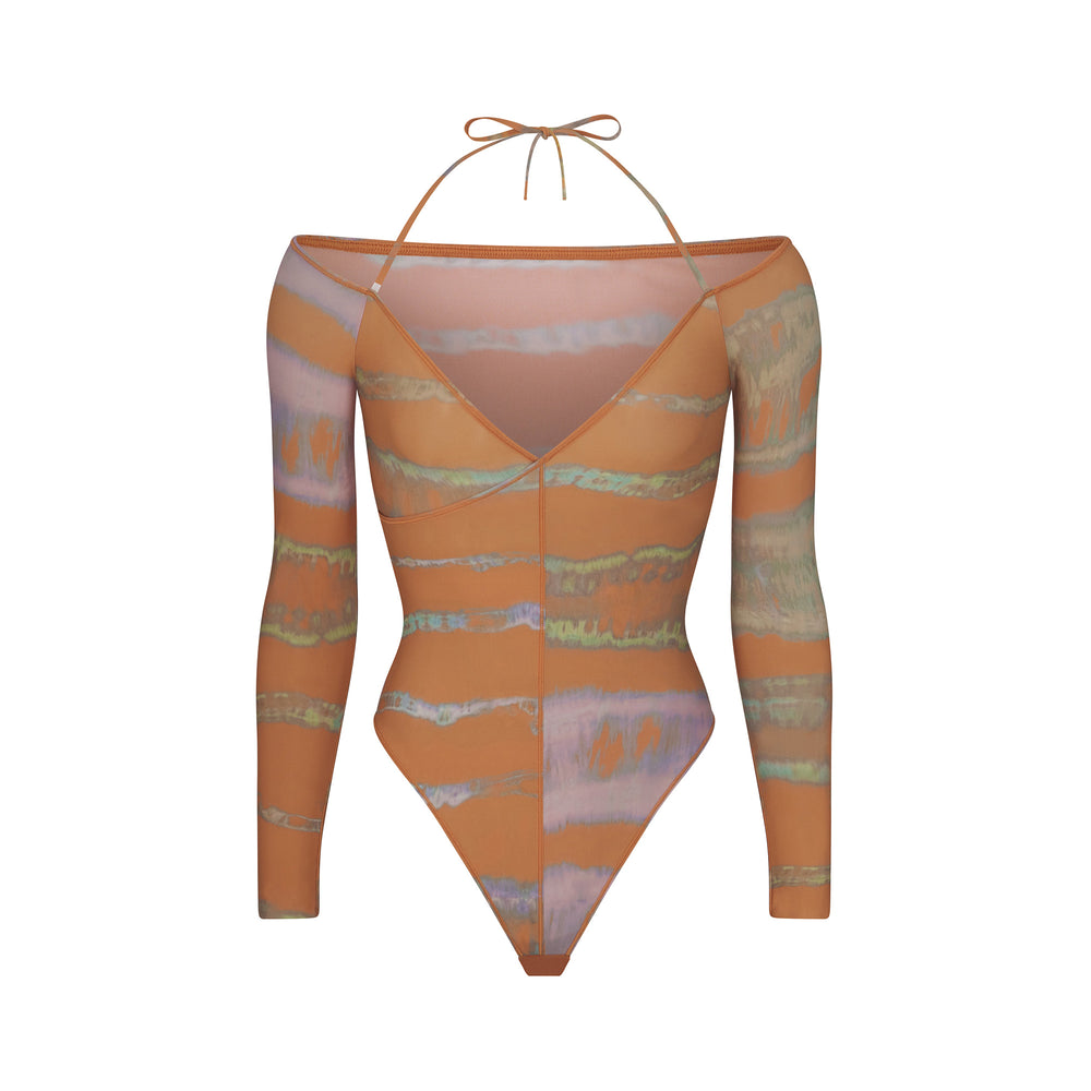 Skims JELLY SHEER Off The Shoulder Bodysuit Bruin | 26PJQFXMA