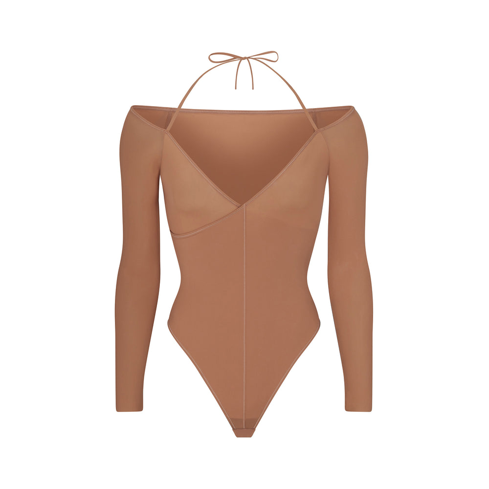 Skims JELLY SHEER Off The Shoulder Bodysuit Abrikoos | 52CKEFVNO