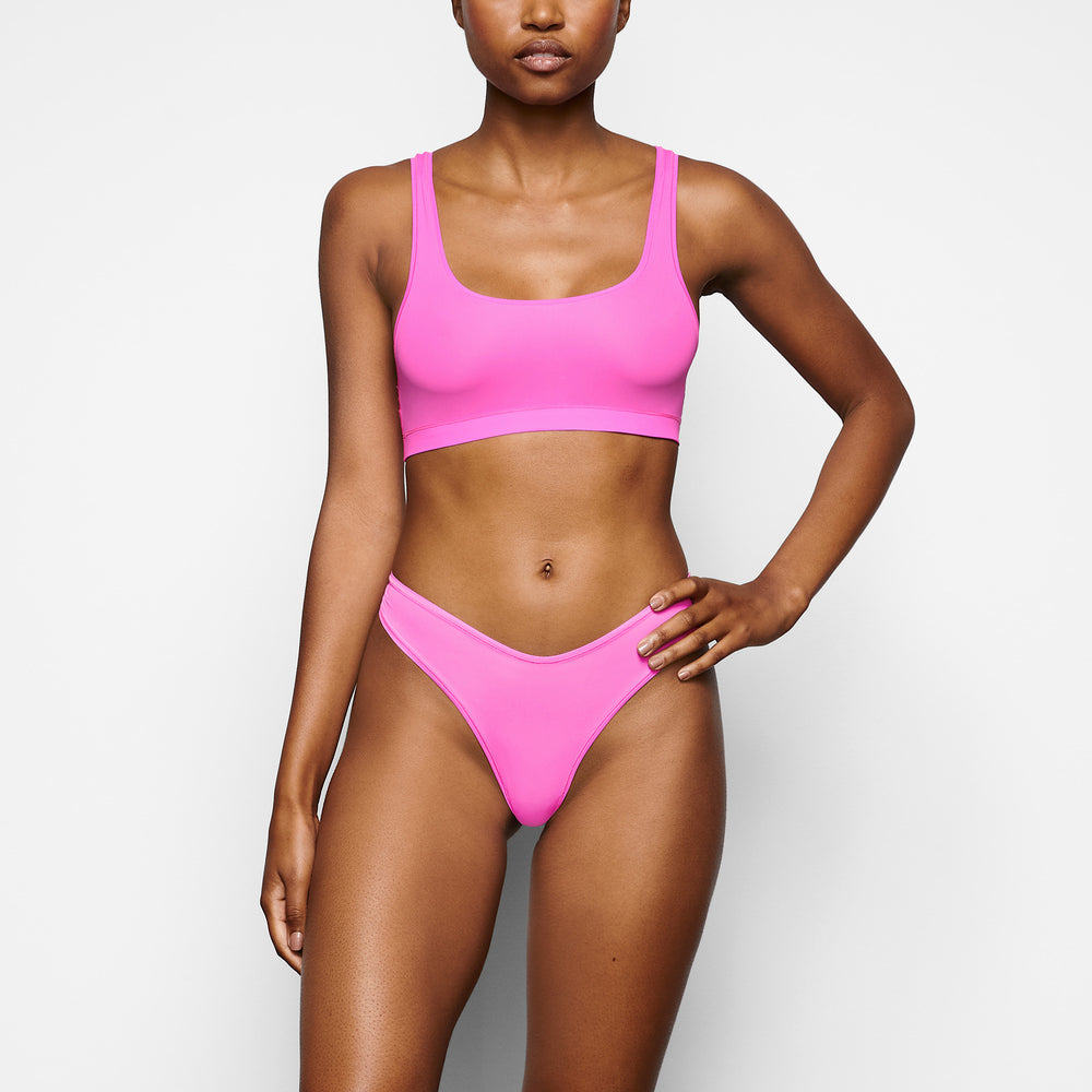 Skims JELLY SHEER SCOOP NECK Bralette Roze | 24INHCJUY