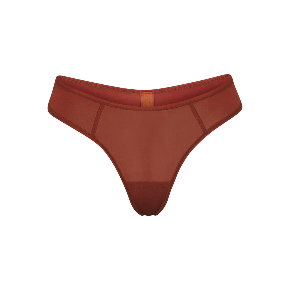 Skims JELLY SHEER SEAMED DIPPED Thong Bruin | 13DTFGOMZ