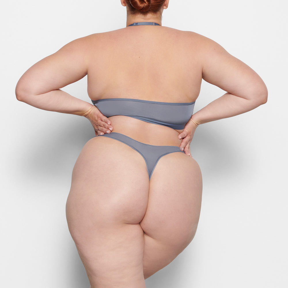 Skims JELLY SHEER SEAMED DIPPED Thong Grijs Blauw | 08DWXUVAO