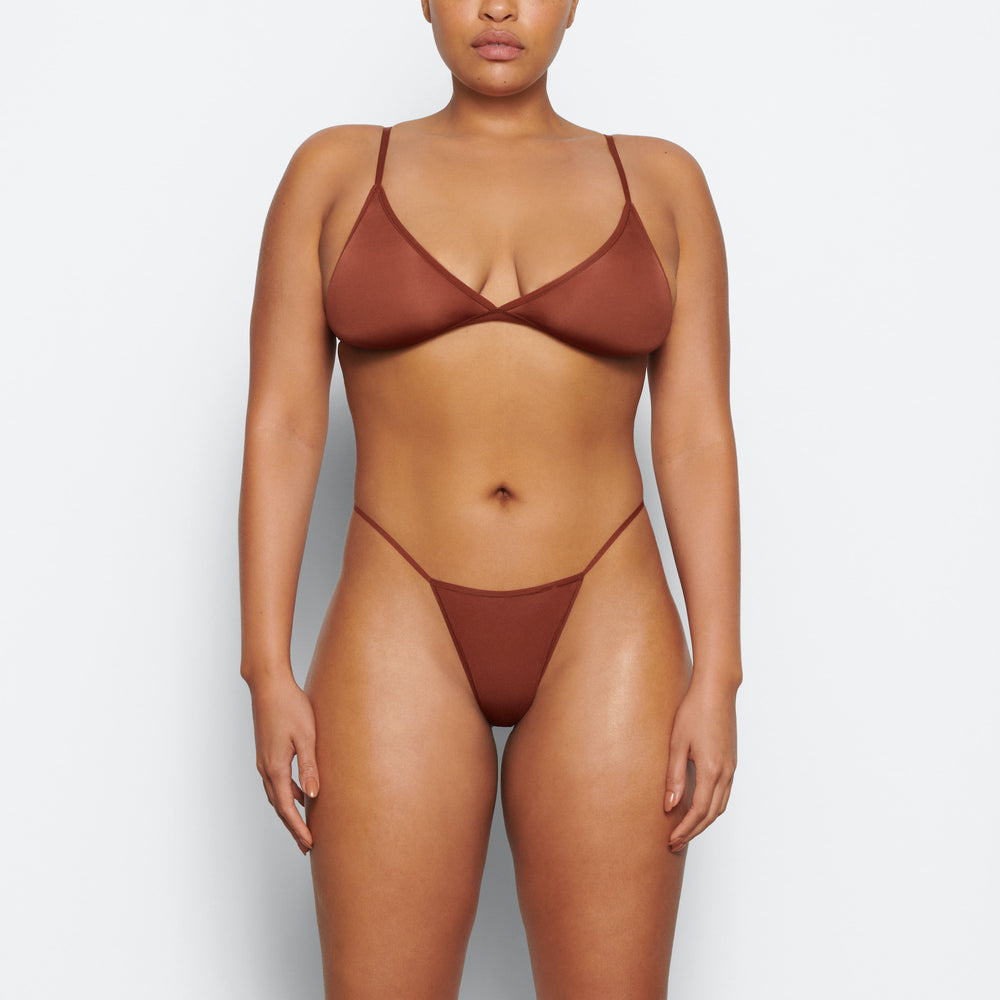 Skims JELLY SHEER SEAMED TRIANGLE Bralette Bruin | 70DNERHXQ
