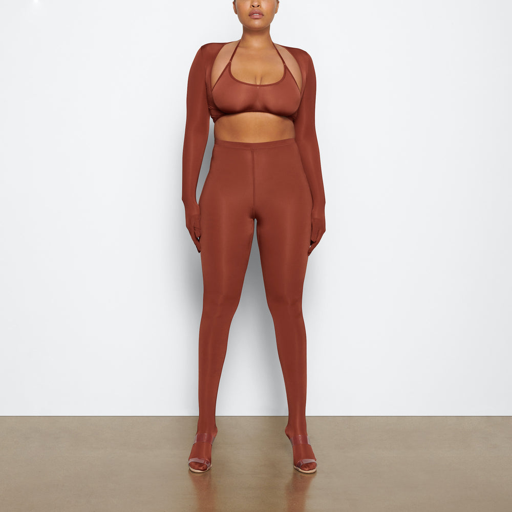 Skims JELLY SHEER SHOULDER SLEEVE Top Bruin | 02LPDHBMV