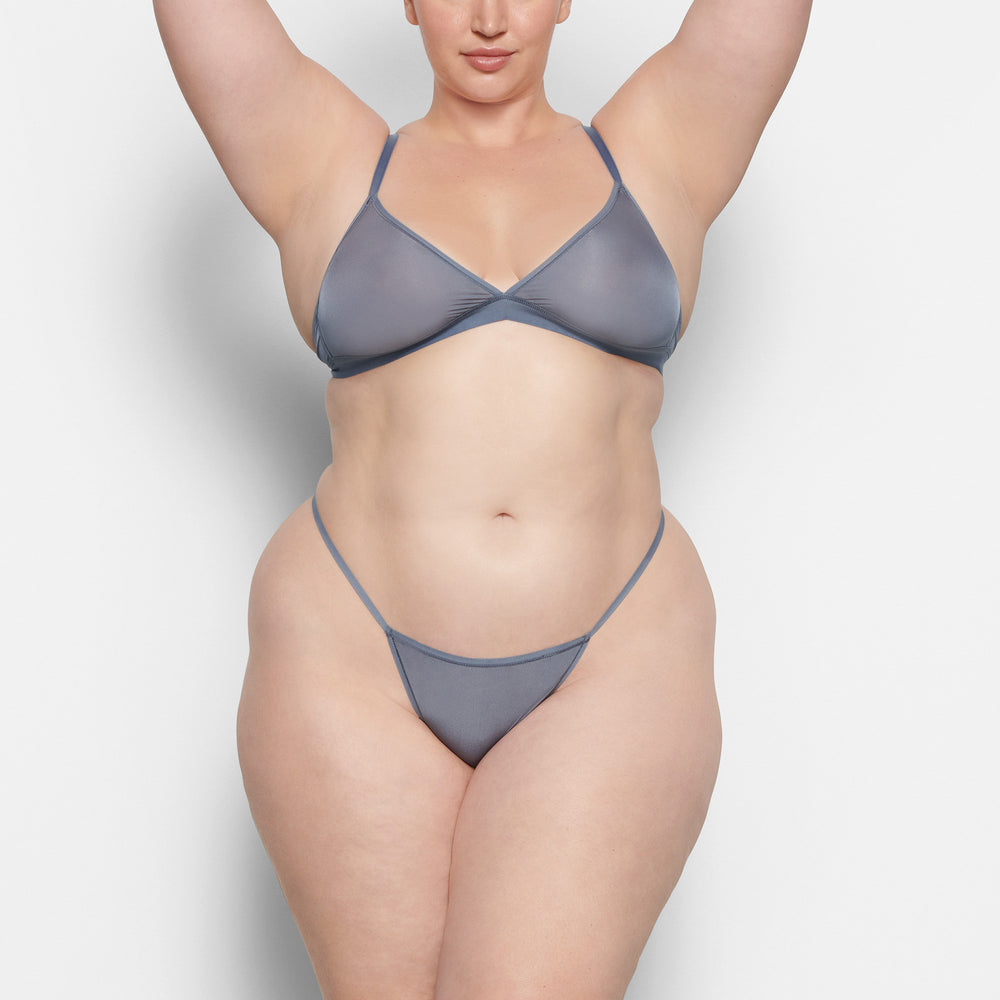 Skims JELLY SHEER STRING Thong Grijs Blauw | 73VEGRSMC