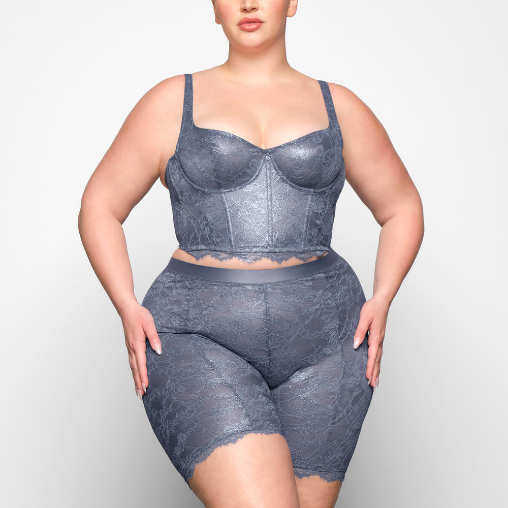 Skims LACE Bustier Thunder | 95DLVPZWN