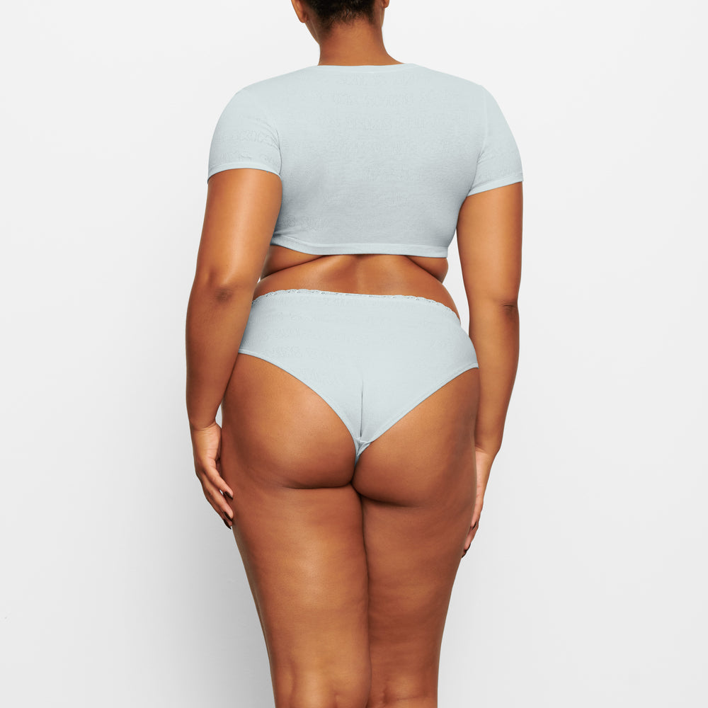 Skims LACE POINTELLE MID RISE Brief Blauw | 70NWFIDTG