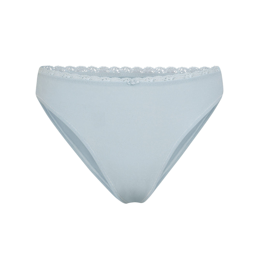 Skims LACE POINTELLE MID RISE Brief Blauw | 70NWFIDTG