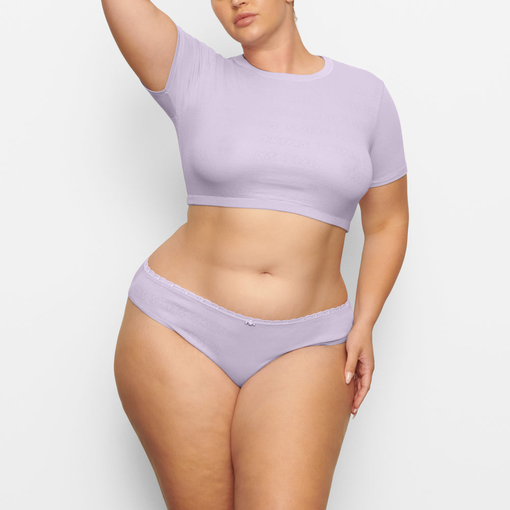 Skims LACE POINTELLE MID RISE Brief Lavendel | 94VRWCQEX