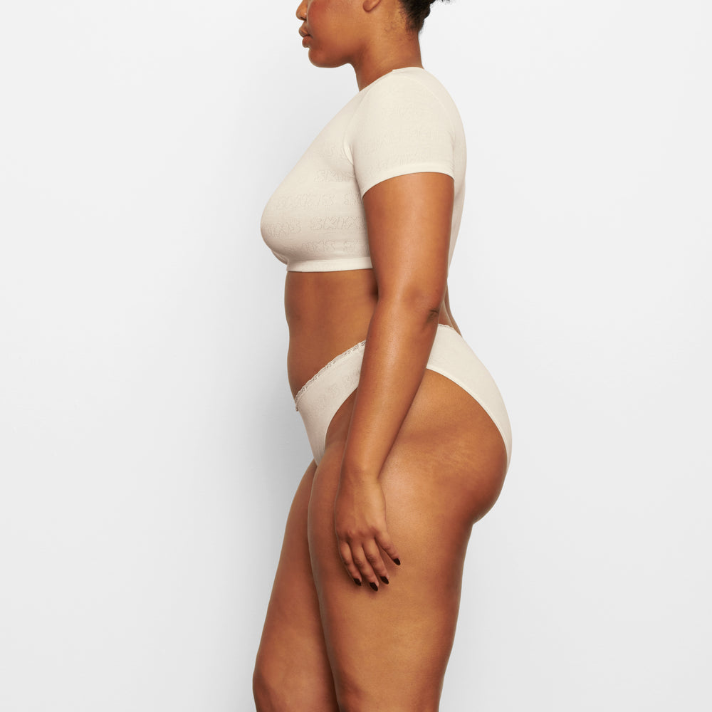 Skims LACE POINTELLE MID RISE Brief Wit | 49VCBLMDN